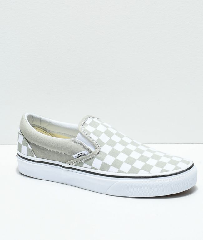 light gray checkered vans